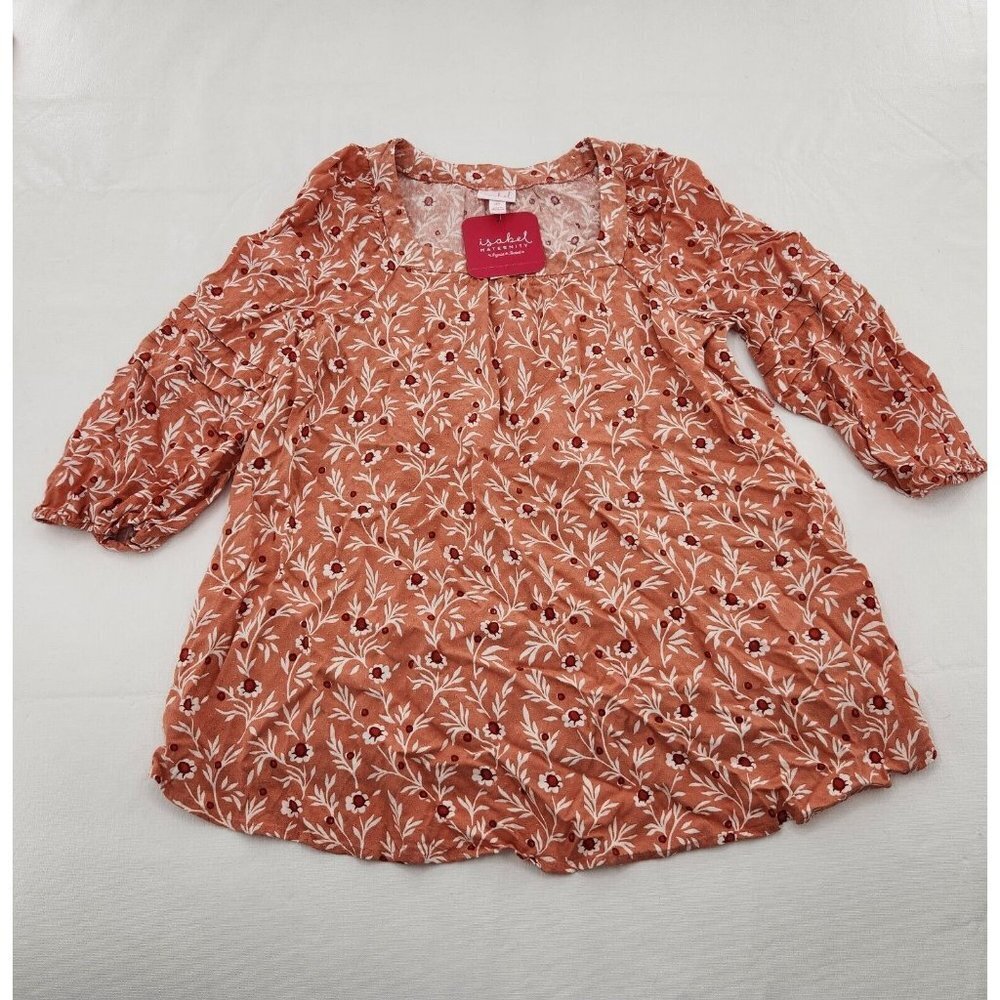 Isabel Maternity Blouse Floral 3/4 Sleeve Spring Summer Womens Size XS